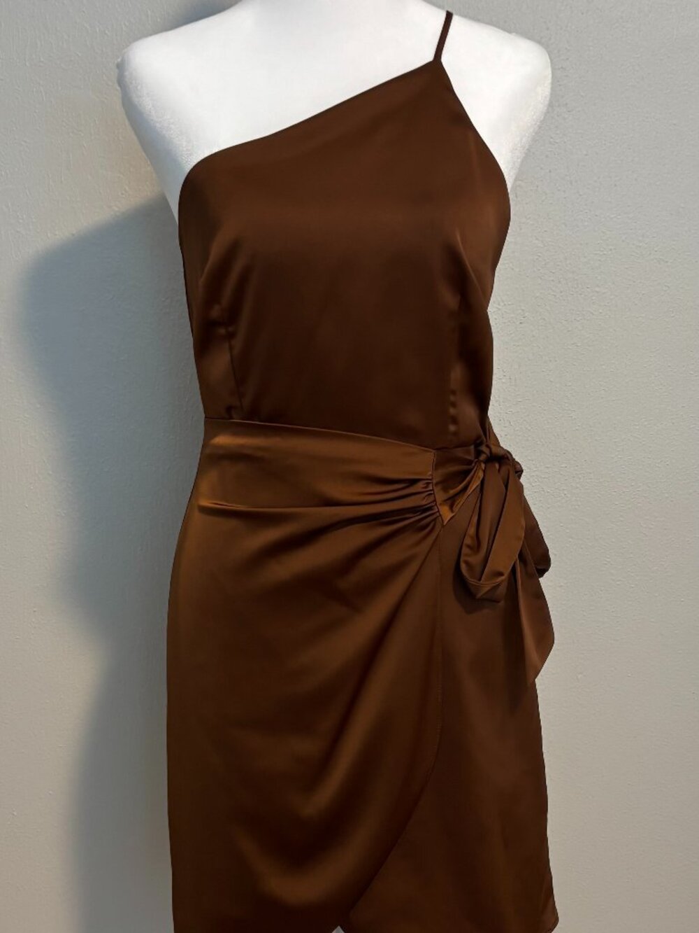 Brown Single Strap Cocktail Dress, Gianni Bini, Size 2